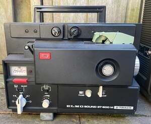 Elmo Sound ST-600 M 2-Track Super 8 MOVIE PROJECTOR Vintage MINT WORKING W CASE